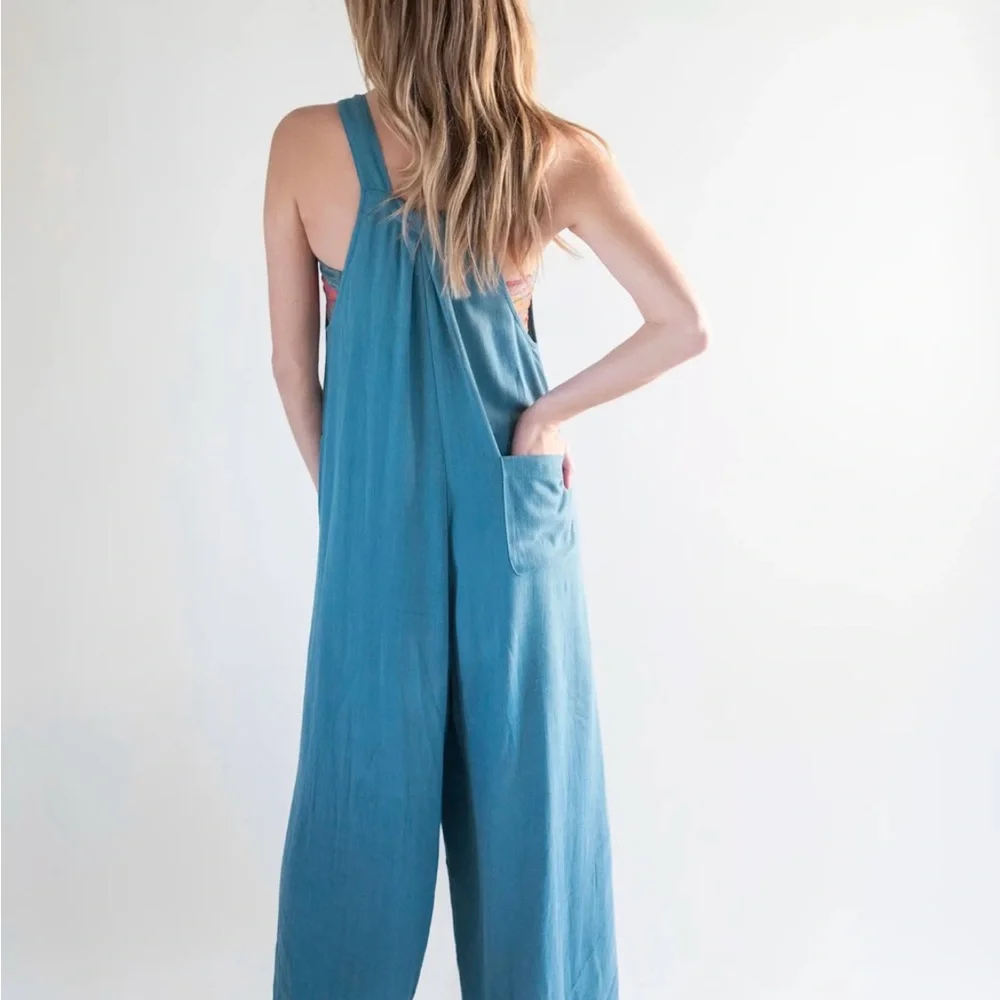 Women's Blue Jumpsuit - Picture 2 of 8
